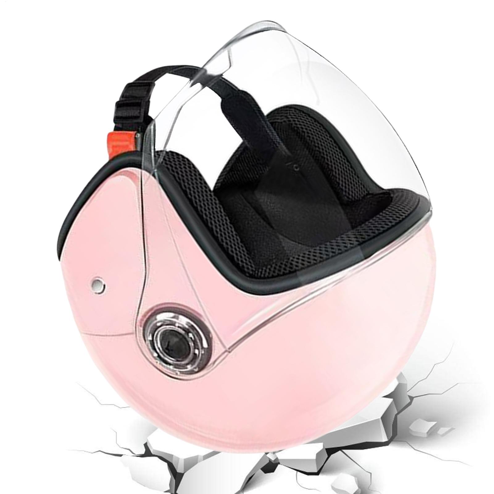 Outdoor Adventure Gear - ヘルメットオートバイ用オートバイハーフフェイスヘルメット保護具バイザー付き女性男性アドベンチャー屋外乗馬スクーター