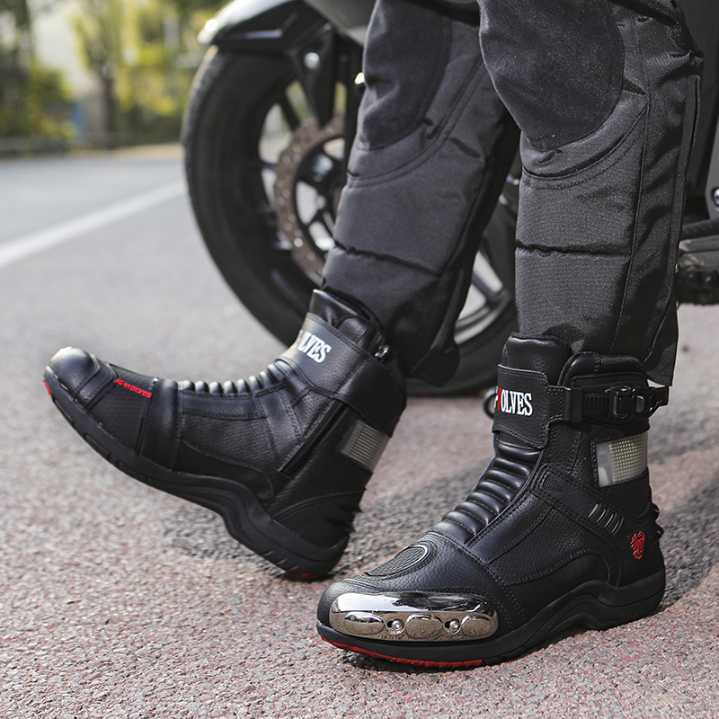 Outdoor Adventure Brand - 耐摩耗性バイクブーツ、滑り止めアウトドアライディングシューズ、メンズアドベンチャーツーリングレーシングフットウェア、ブランドカジュアルスニーカー