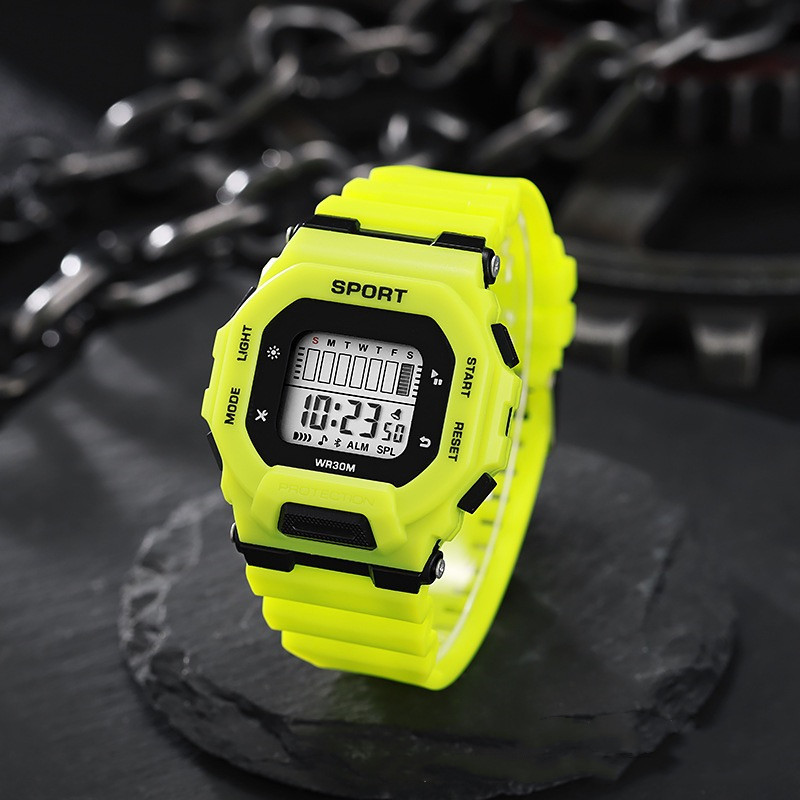 Outdoor Adventure Sports - メンズデジタルスポーツウォッチ,防水,LED,多機能電子機器,アウトドアアドベンチャー,トレンド,学生へのギフト