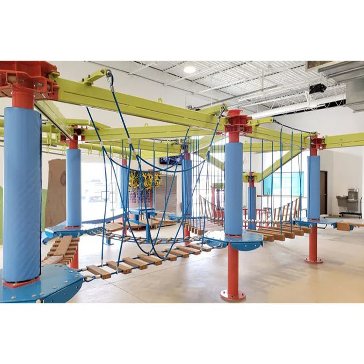 Outdoor Adventure Course - ロープコース建設クライミングネット遊具アドベンチャー遊具屋内大人用子供用屋外遊具ハンリン5-10歳向け