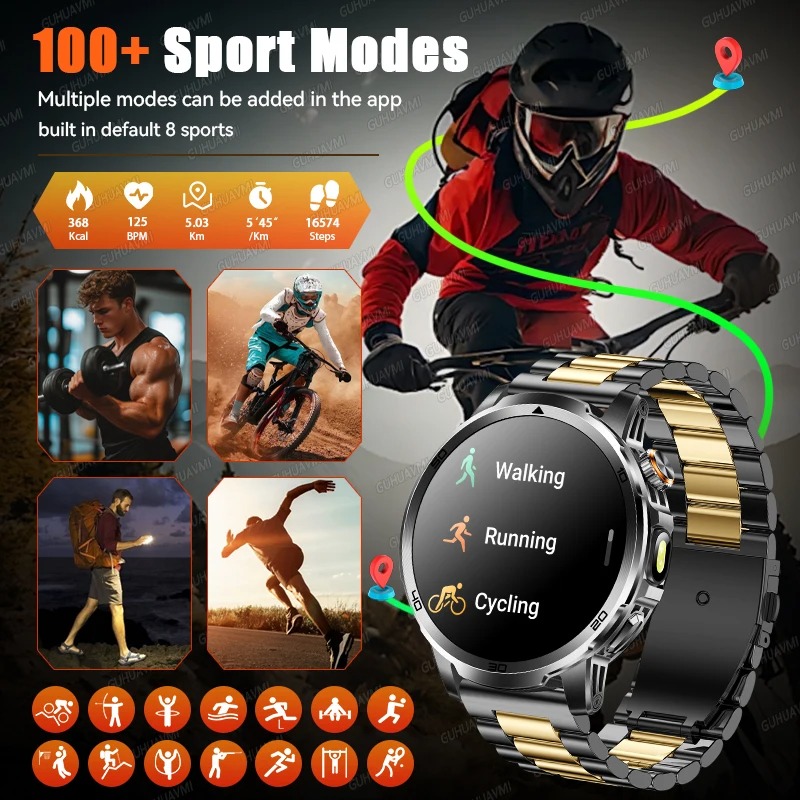 新型ミリタリーアドベンチャースマートウォッチ メンズ 100 - Outdoor Adventure Sports のレビューと価格