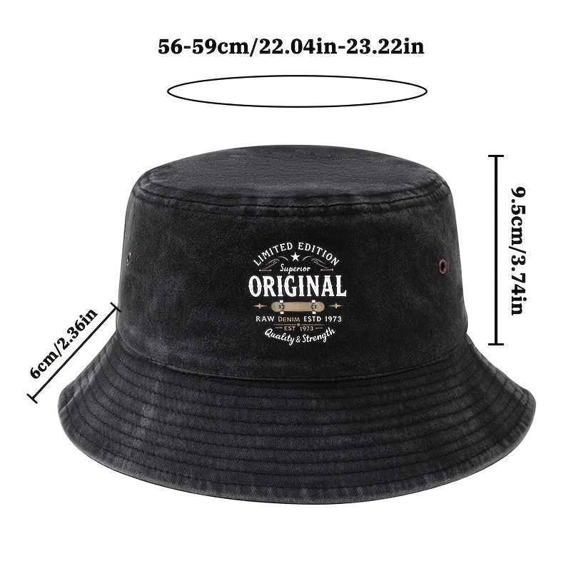 トレンディなユニセックスバケットハット、プリント文字入り、素 - Outdoor Adventure Brand のレビューと価格