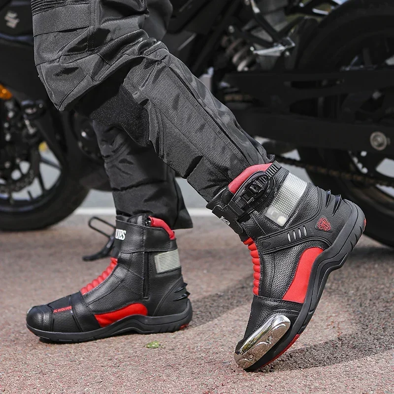 耐摩耗性バイクブーツ、滑り止めアウトドアライディングシューズ - Outdoor Adventure Brand のレビューと価格