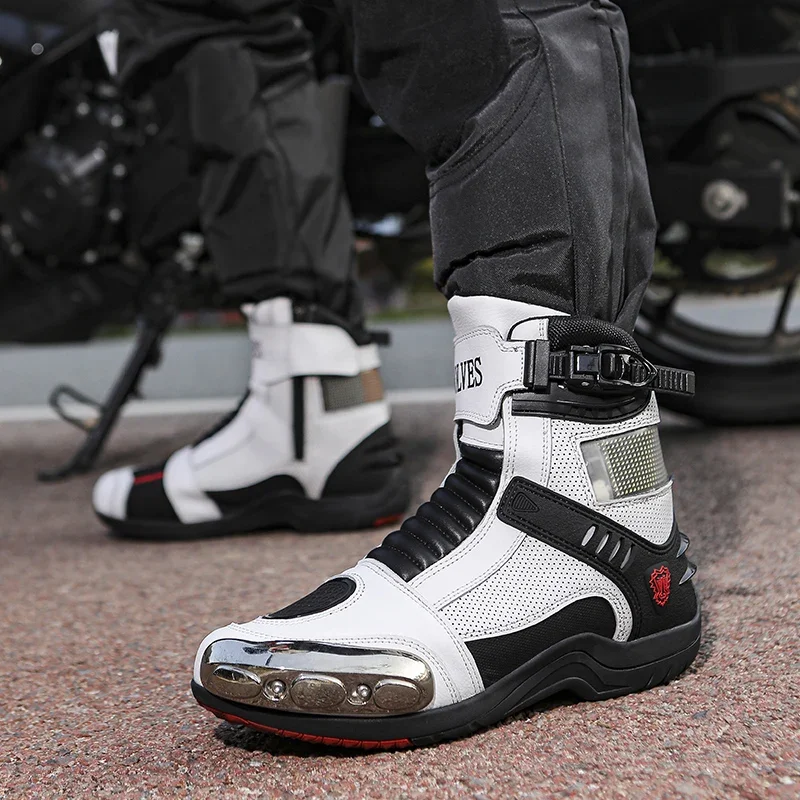 耐摩耗性バイクブーツ、滑り止めアウトドアライディングシューズ - Outdoor Adventure Brand のレビューと価格